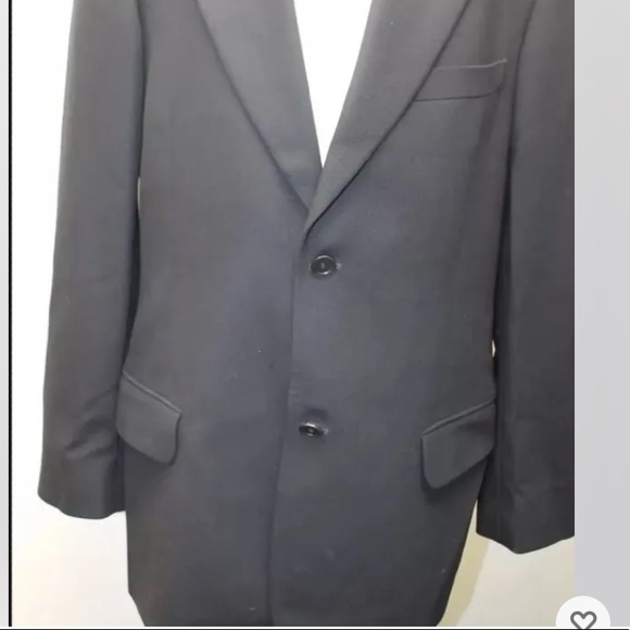DKNY Men Blazer Black 40R Wool Italian Fabric Made In Hungary 2 Buttons - Picture 13 of 13